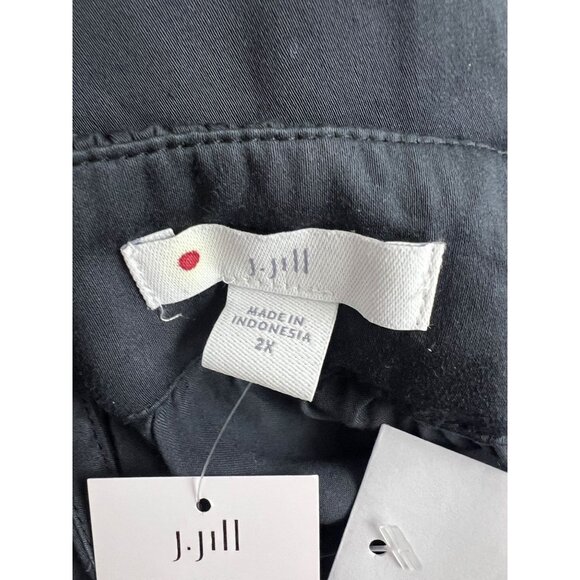 J. Jill NWT  2X Black Halter Dress Beaded Strap Sleeveless Shift Knee Length - Picture 7 of 10